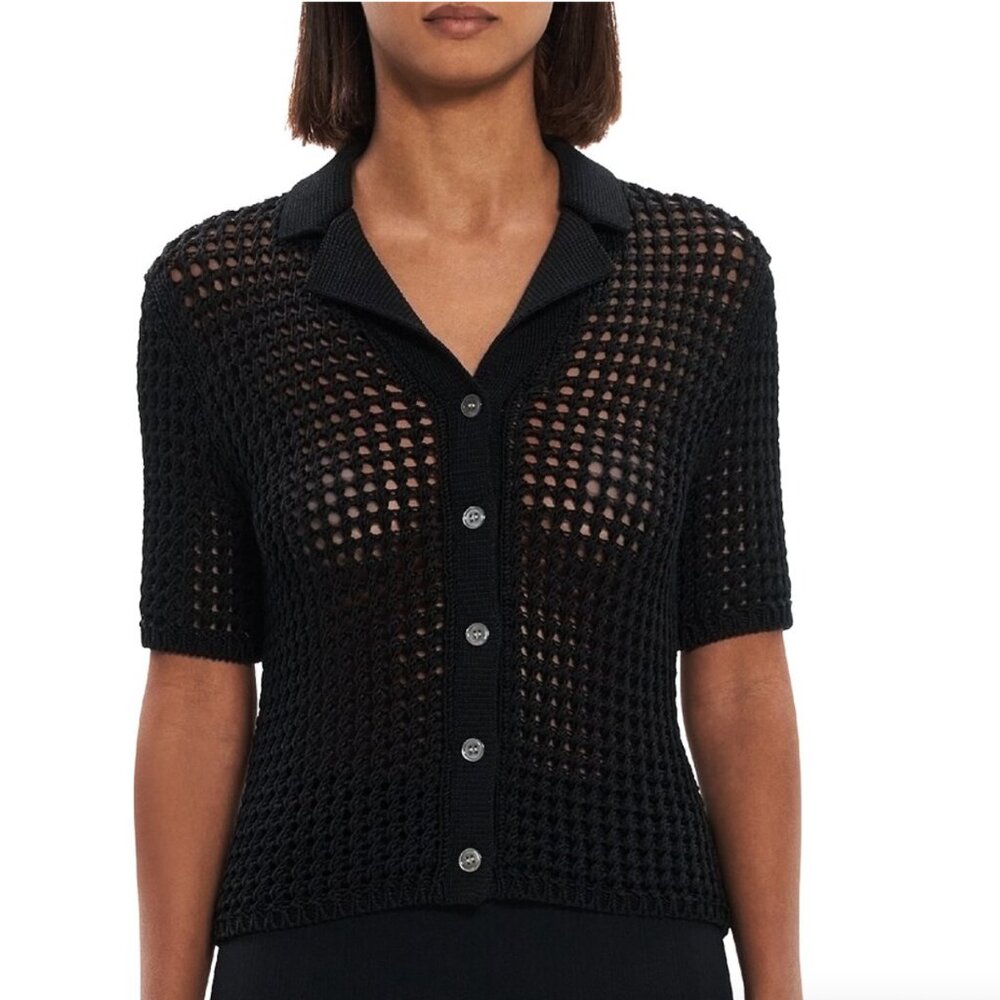 Theory Crochet Camp Shirt